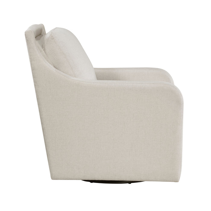 Claymont Swivel Chair in Beige - 1299BEG-1