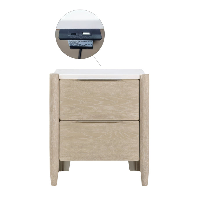 Matteo Nightstand in Natural/Oak - 1313N-4