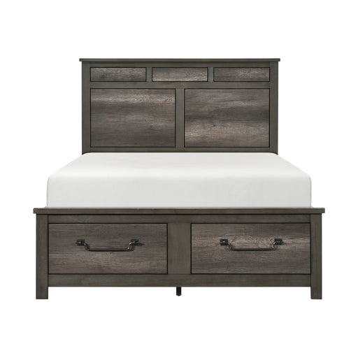 Lenior Eastern King Platform Bed with Footboard Storage in Gray - 1342K-1EK image