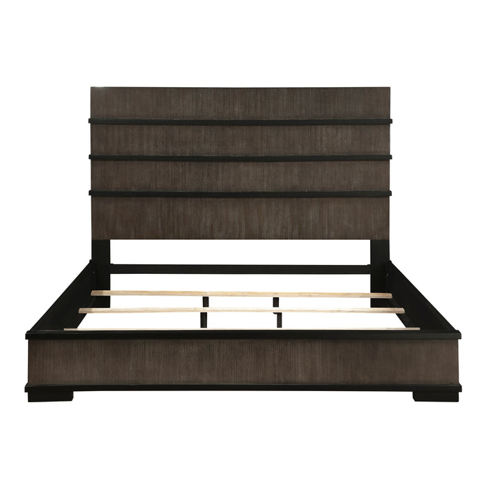 Acworth Eastern King Bed in Black/Brown/Gray - 1343K-1EK