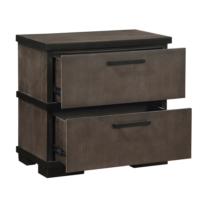 Acworth Nightstand in Black/Brown/Gray - 1343-4