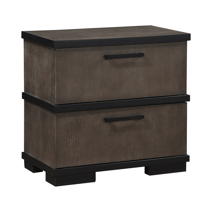 Acworth Nightstand in Black/Brown/Gray - 1343-4