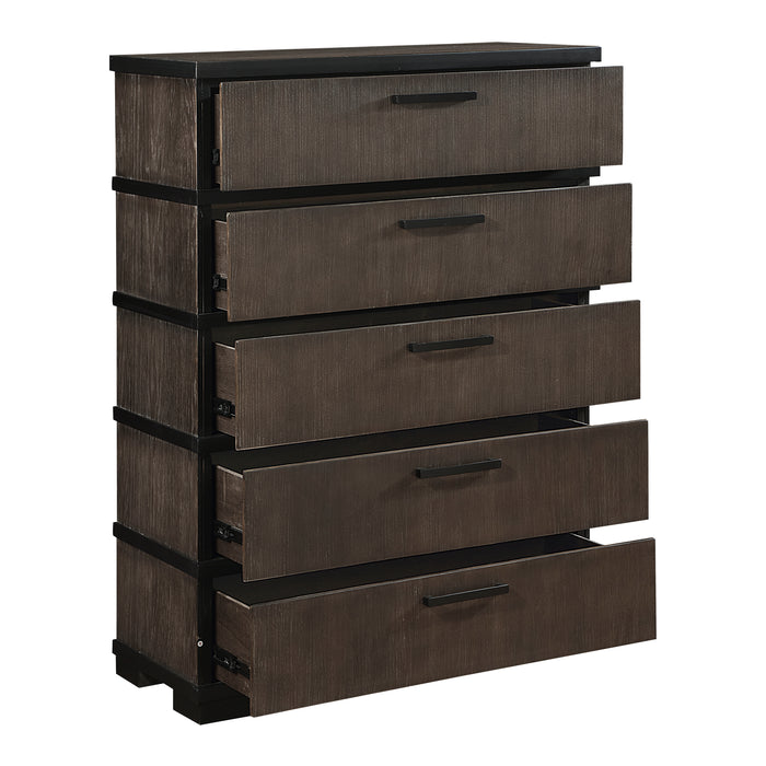 Acworth Chest in Black/Brown/Gray - 1343-9