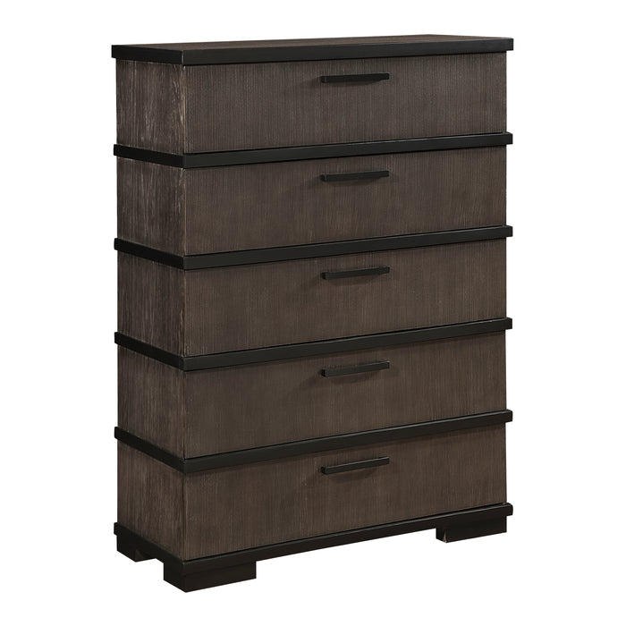 Acworth Chest in Black/Brown/Gray - 1343-9