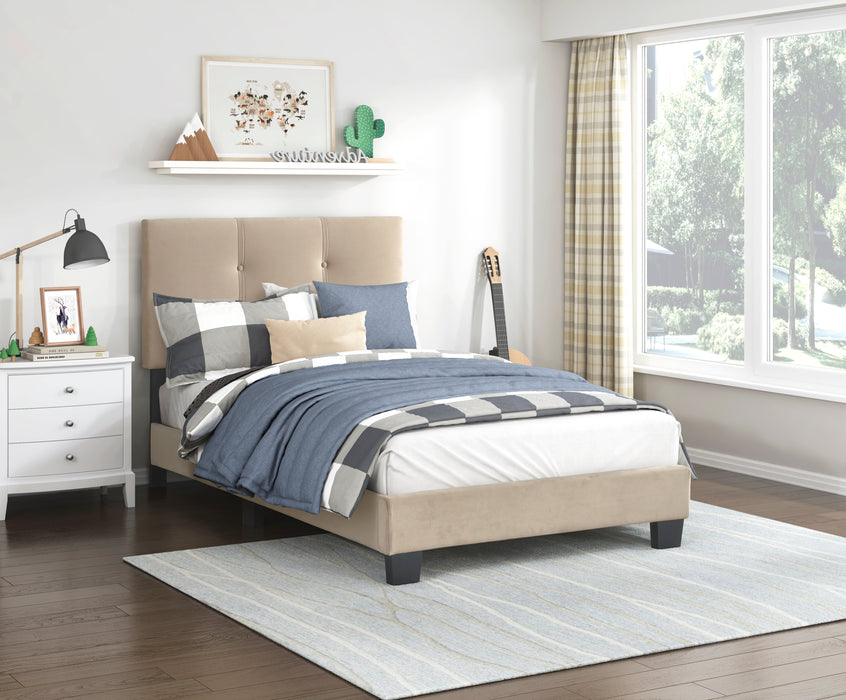 Newberry Twin Platform Bed in Brown - 1350BRT-1