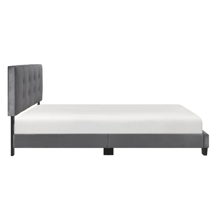 Newberry Queen Platform Bed in Gray - 1350DG-1