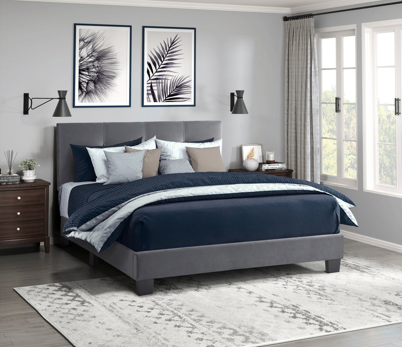 Newberry Full Platform Bed in Gray - 1350DGF-1