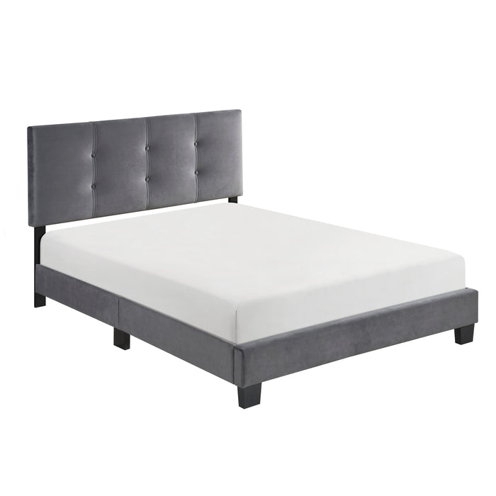 Newberry Full Platform Bed in Gray - 1350DGF-1