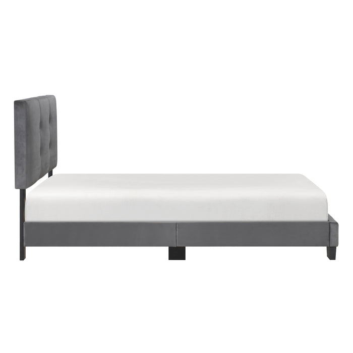 Newberry Twin Platform Bed in Gray - 1350DGT-1