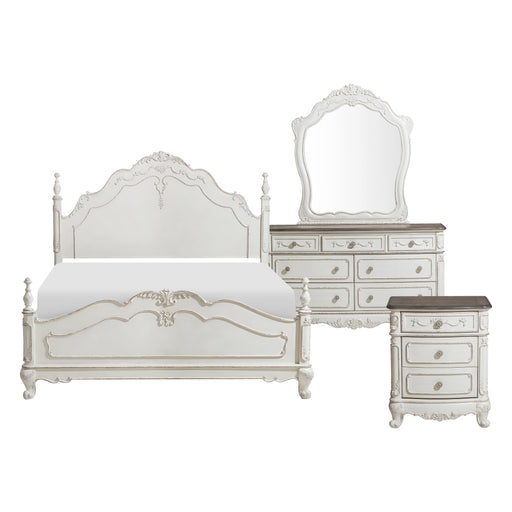 Cinderella 4pc Set (QB+NS+DR+MR) in Gray/White - 1386NW-1*4 image