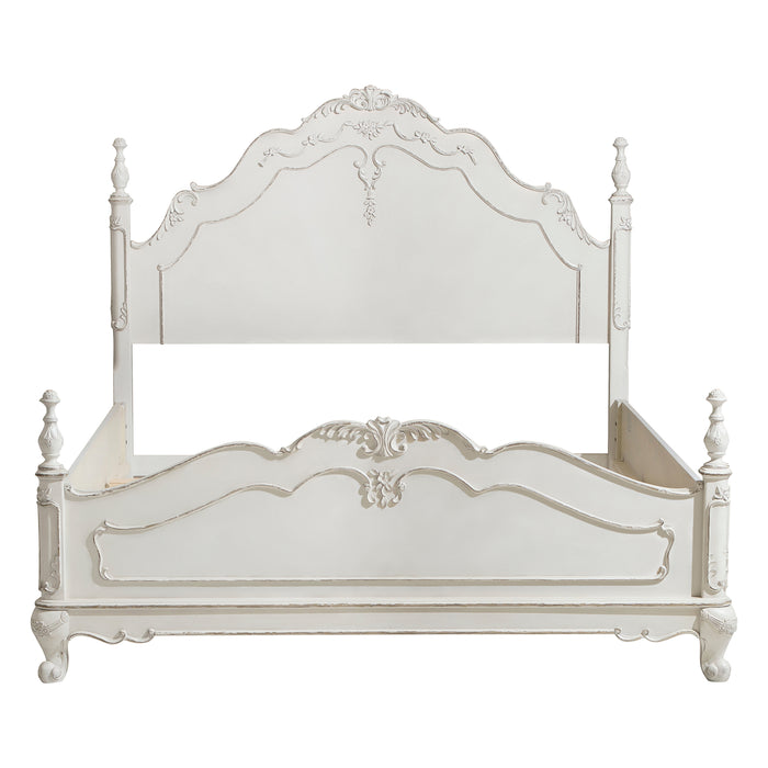 Cinderella Full Bed in White/Gray - 1386FNW-1