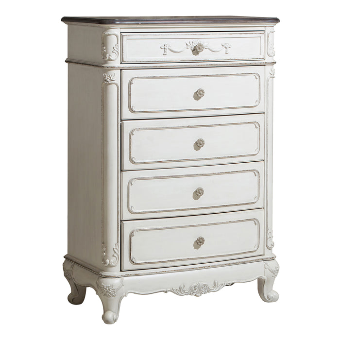 Cinderella Chest in White/Gray - 1386NW-9