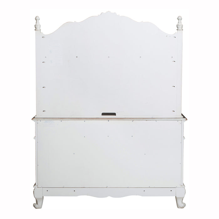 Cinderella Writing Desk in White/Gray - 1386NW-11