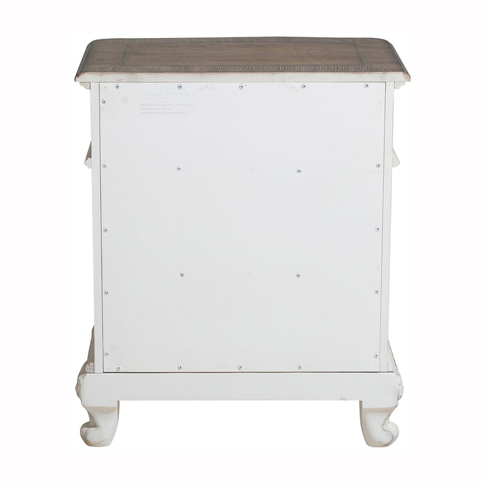 Cinderella Nightstand in White/Gray - 1386NW-4