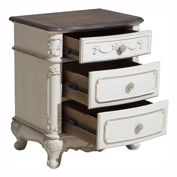 Cinderella Nightstand in White/Gray - 1386NW-4