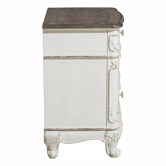 Cinderella Nightstand in White/Gray - 1386NW-4