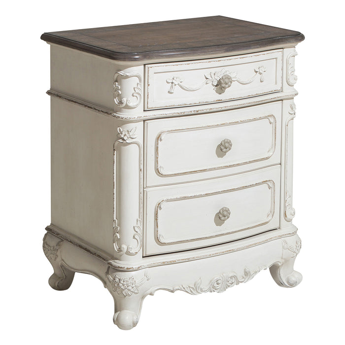 Cinderella Nightstand in White/Gray - 1386NW-4