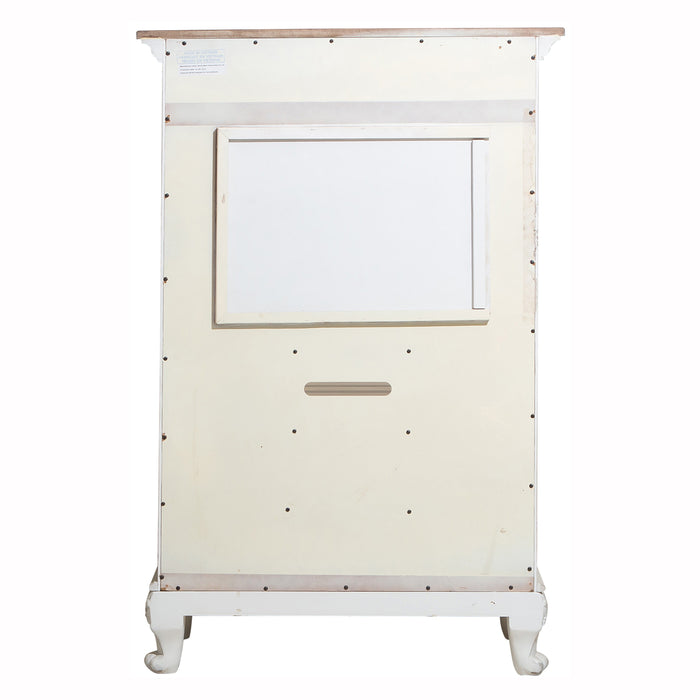 Cinderella Armoire in White/Gray - 1386NW-7