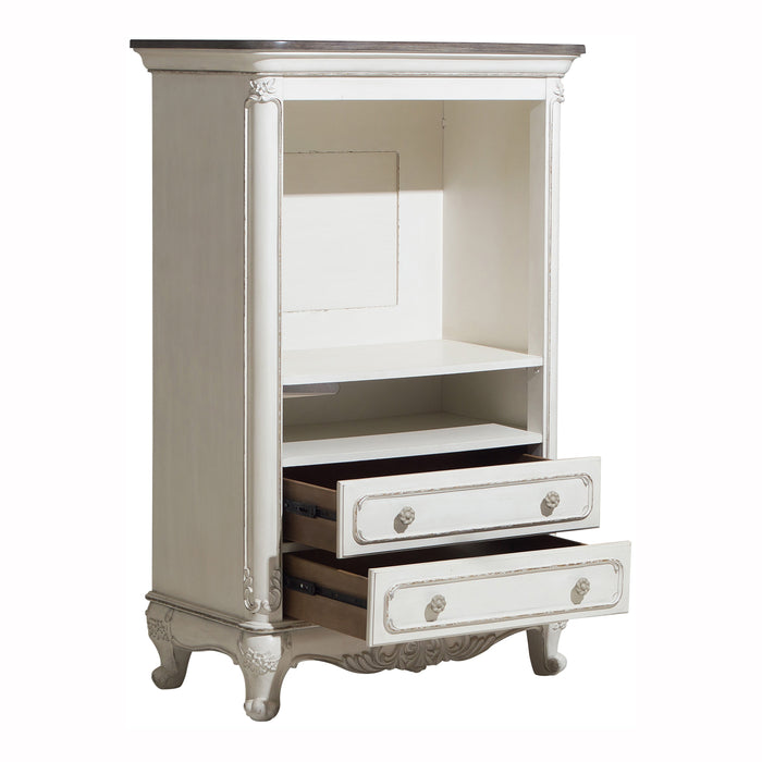 Cinderella Armoire in White/Gray - 1386NW-7