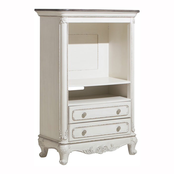 Cinderella Armoire in White/Gray - 1386NW-7