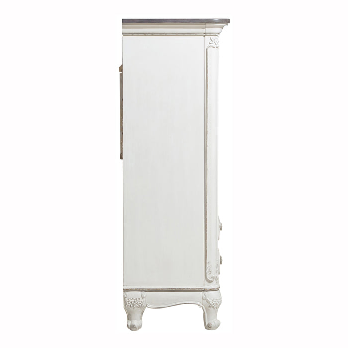 Cinderella Armoire in White/Gray - 1386NW-7