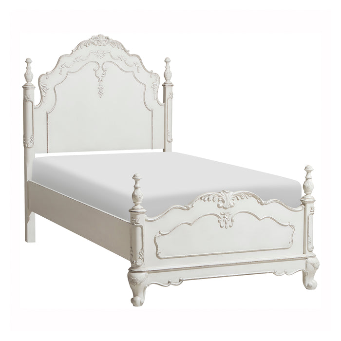 Cinderella Twin Bed in Gray/White - 1386TNW-1