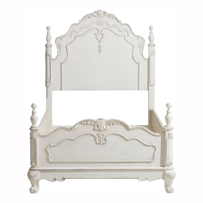 Cinderella Twin Bed in Gray/White - 1386TNW-1