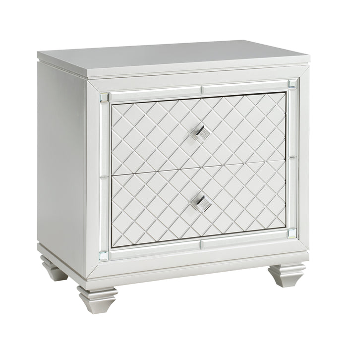 Leesa Nightstand in Gray/Metallic/Silver - 1430-4