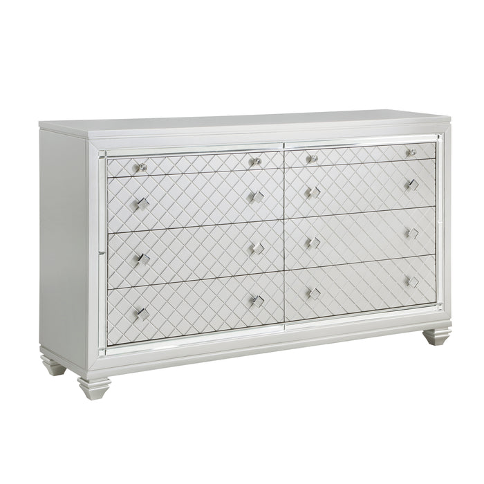 Leesa Dresser in Gray/Metallic/Silver - 1430-5