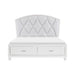 Aria Queen Platform Bed with Footboard Storage in White - 1436W-1 image