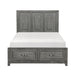 Garretson Queen Platform Bed with Footboard Storage in Gray - 1450-1 image