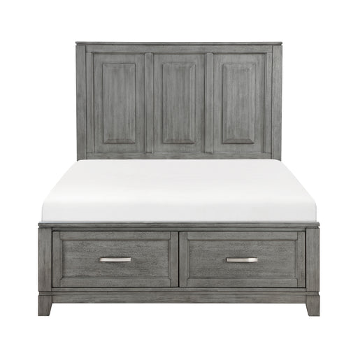 Garretson Full Platform Bed with Footboard Storage in Gray - 1450F-1 image