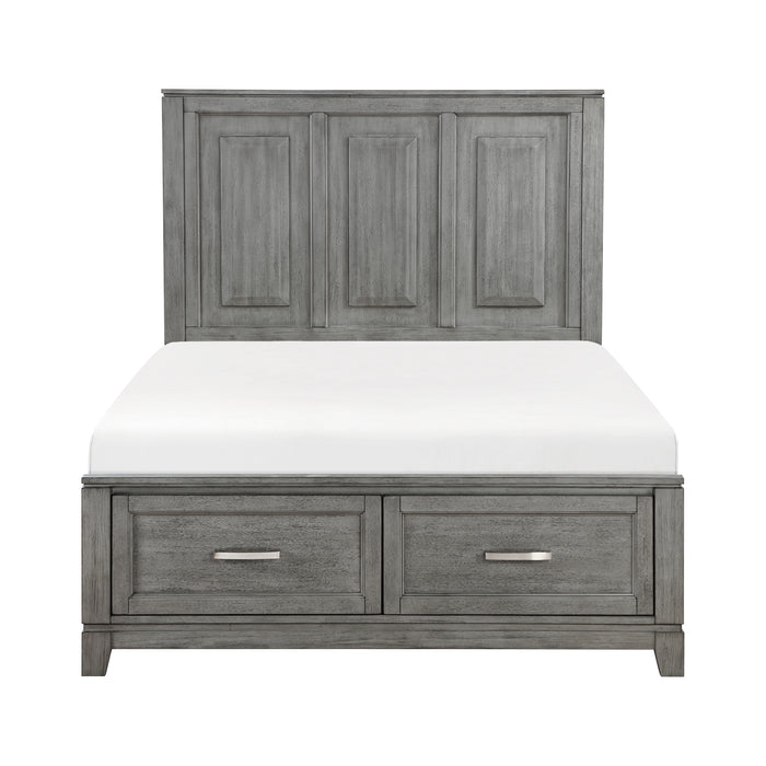 Garretson Full Platform Bed with Footboard Storage in Gray - 1450F-1 image