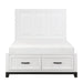 Garretson Full Platform Bed with Footboard Storage in White - 1450WHF-1 image