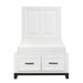 Garretson Twin Platform Bed with Footboard Storage in White - 1450WHT-1 image