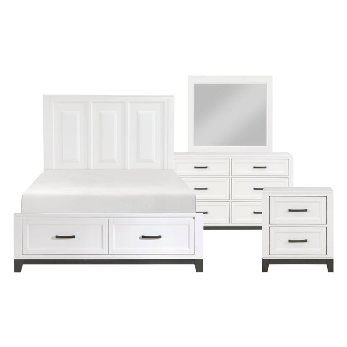 Garretson 4pc Set (QB+NS+DR+MR) in Gray/White - 1450WH-1*4 image