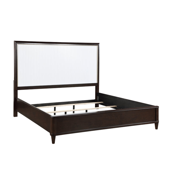 Niles Queen Bed in Gold/White/Cherry - 1451-1