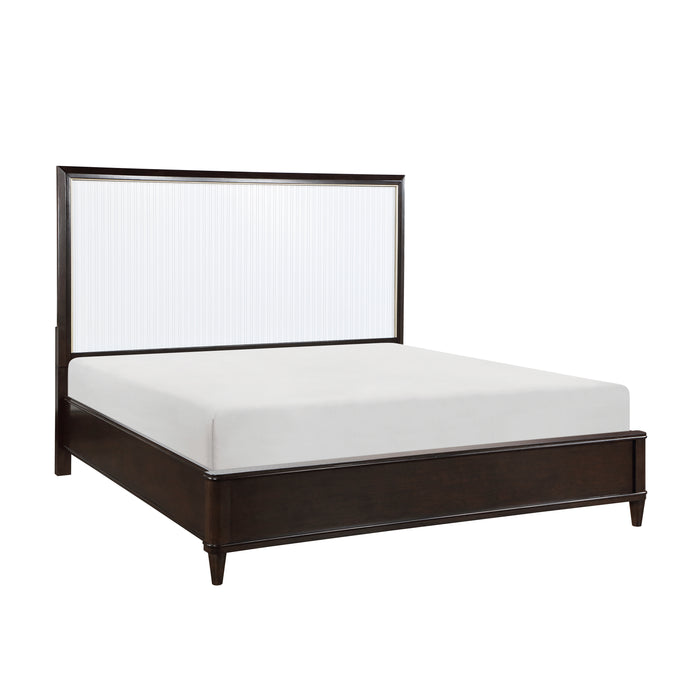 Niles Queen Bed in Gold/White/Cherry - 1451-1