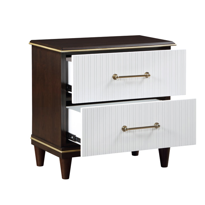 Niles Nightstand in Cherry/Gold/White - 1451-4