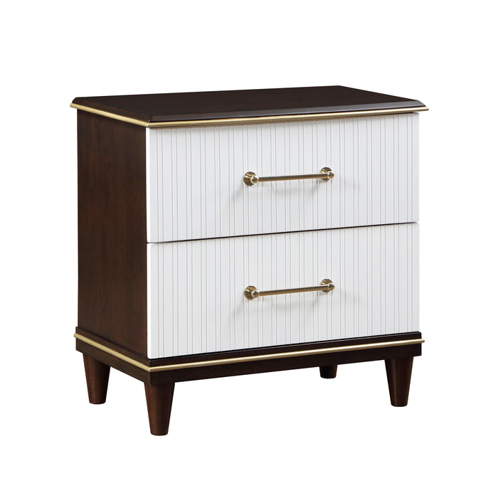 Niles Nightstand in Cherry/Gold/White - 1451-4