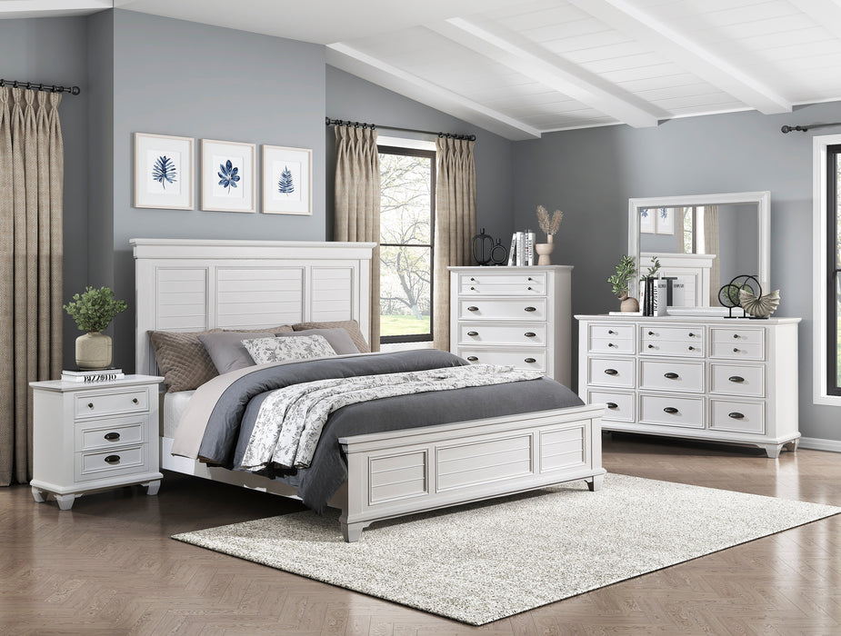 Mackinac Queen Bed in White - 1454-1