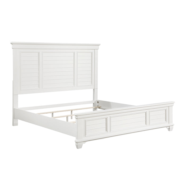 Mackinac Queen Bed in White - 1454-1