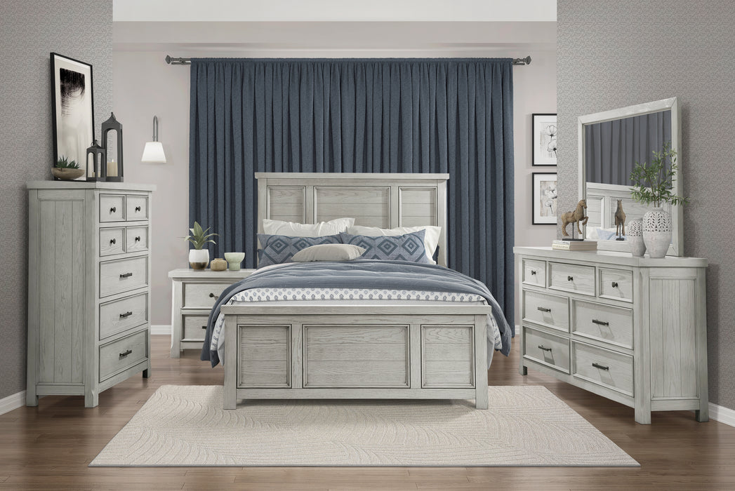 Providence Eastern King Bed in White - 1458K-1EK