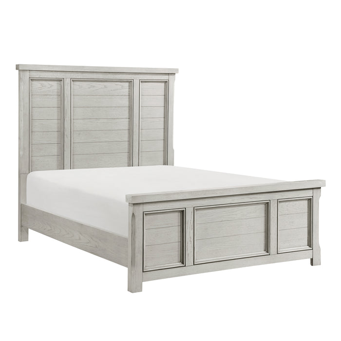 Providence Eastern King Bed in White - 1458K-1EK