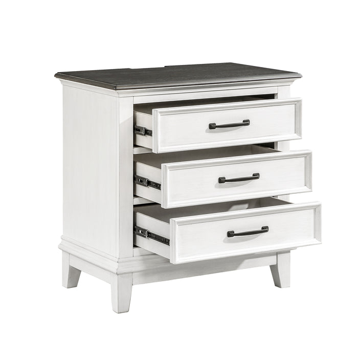 Chesterton Nightstand in Brown/White - 1463-4