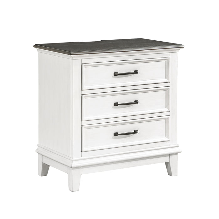 Chesterton Nightstand in Brown/White - 1463-4