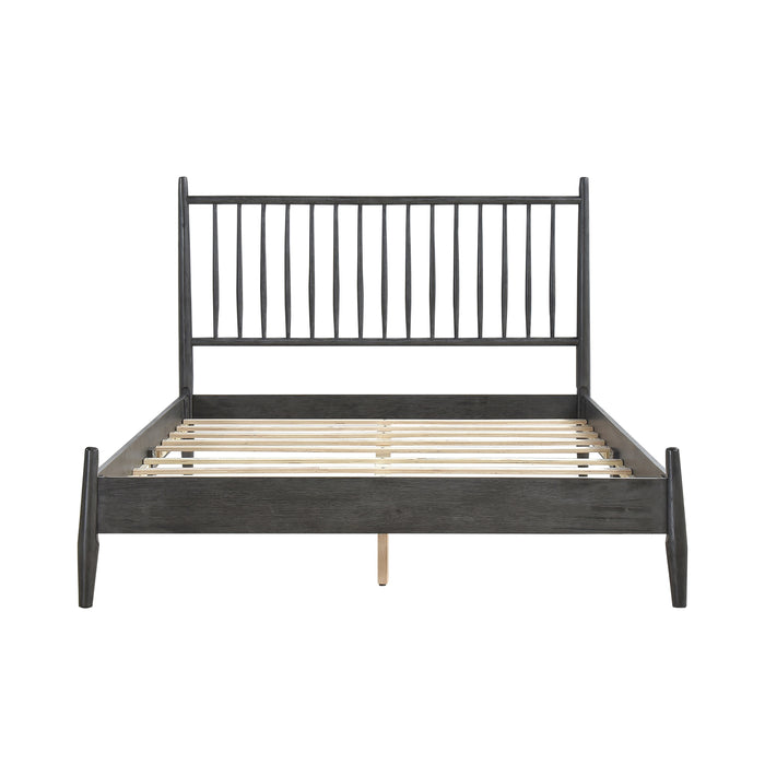 Brickell Queen Platform Bed in Gray - 1490GY-1