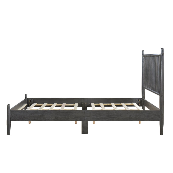 Brickell Queen Platform Bed in Gray - 1490GY-1