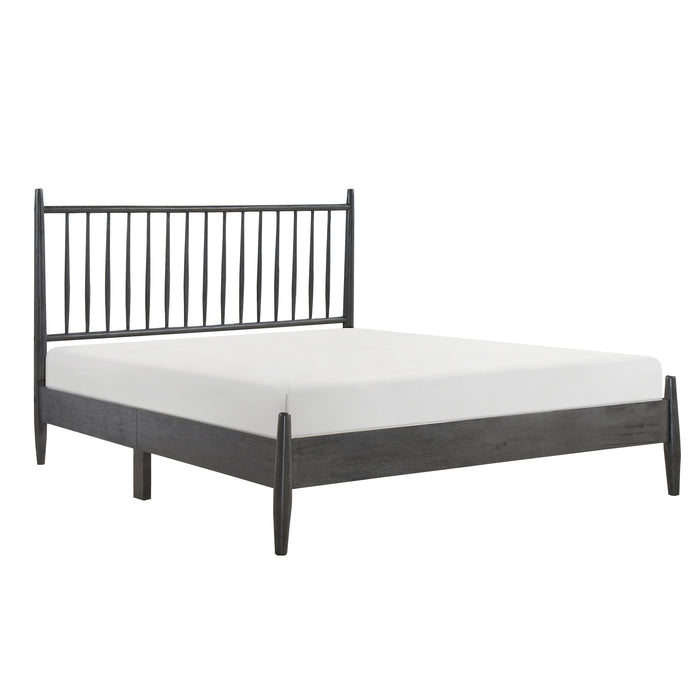 Brickell Queen Platform Bed in Gray - 1490GY-1