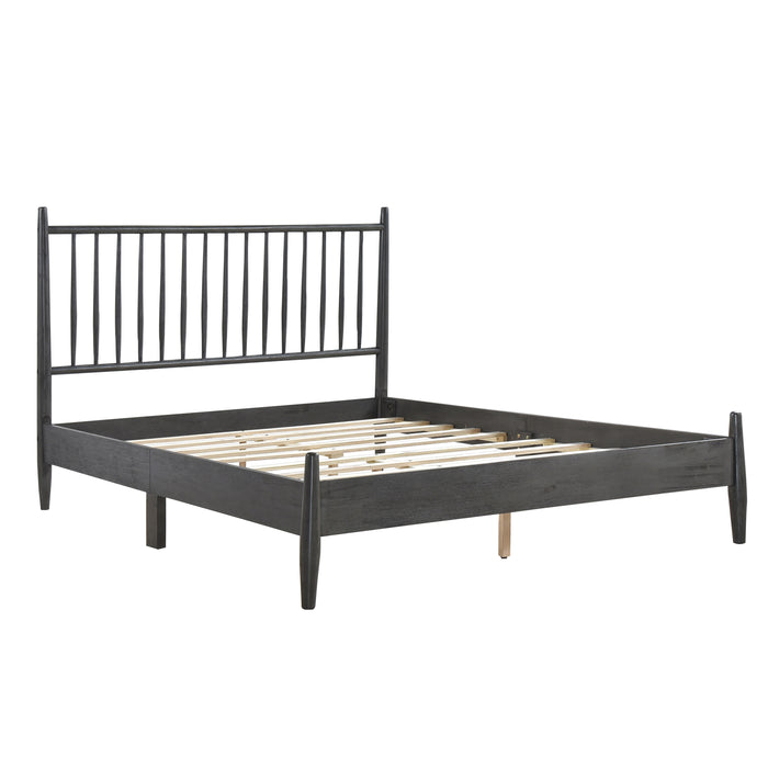 Brickell Queen Platform Bed in Gray - 1490GY-1